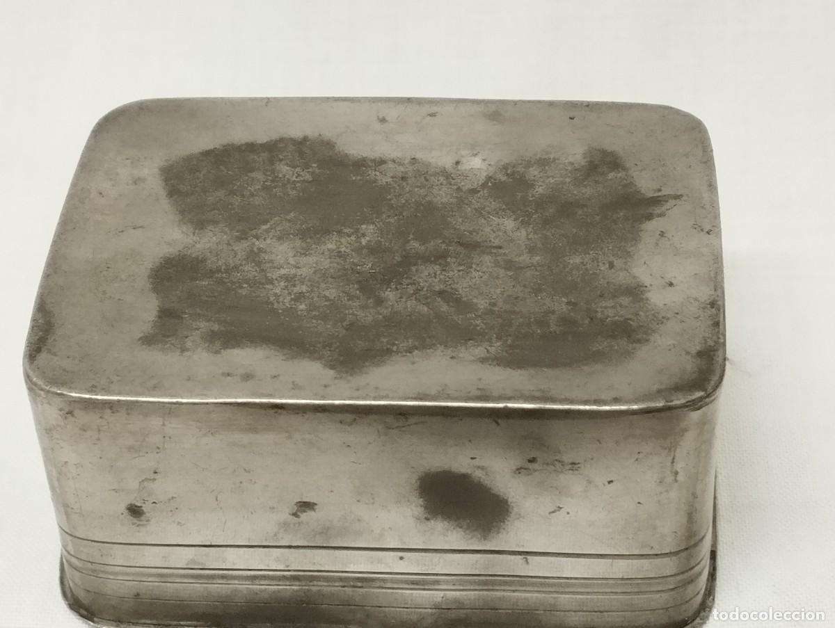 Antig&uuml;edades: CAJA DE LAT&Oacute;N PLATEADO - Foto 3