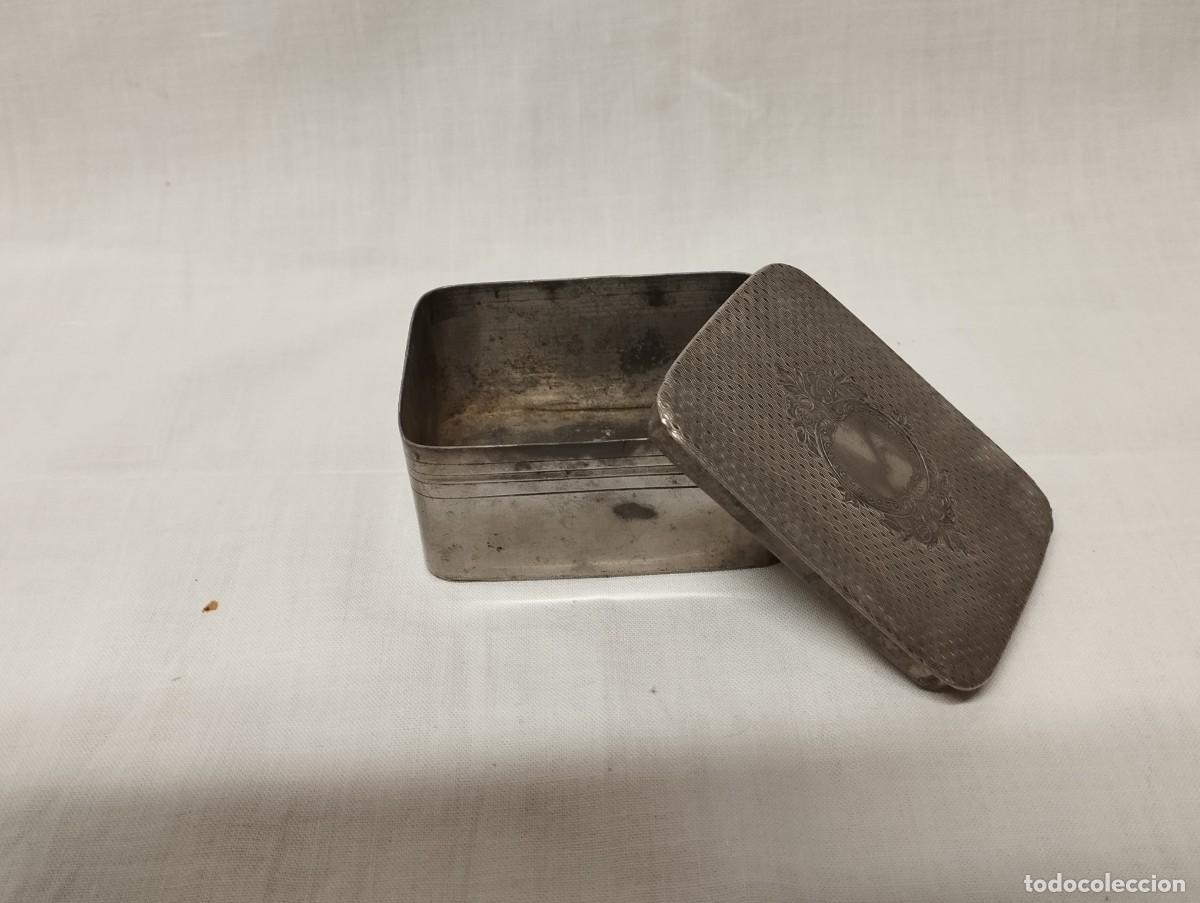 Antig&uuml;edades: CAJA DE LAT&Oacute;N PLATEADO - Foto 5