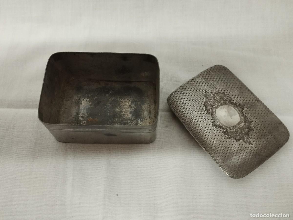 Antig&uuml;edades: CAJA DE LAT&Oacute;N PLATEADO - Foto 6