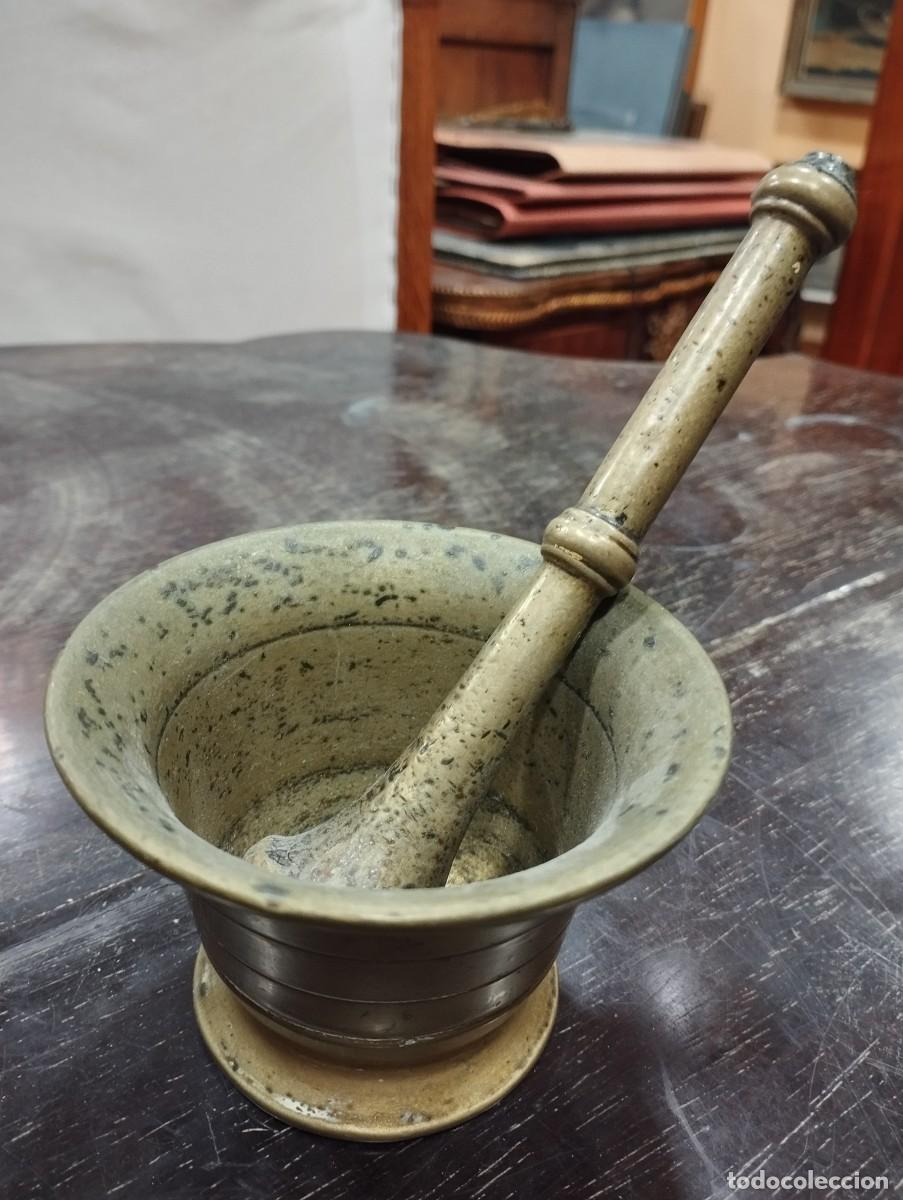 Antig&uuml;edades: MORTERO O ALMIREZ CON SU MANO, S. XIX - Foto 1