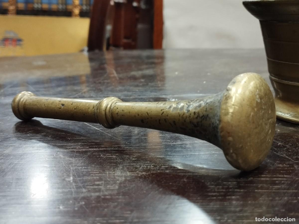 Antig&uuml;edades: MORTERO O ALMIREZ CON SU MANO, S. XIX - Foto 8