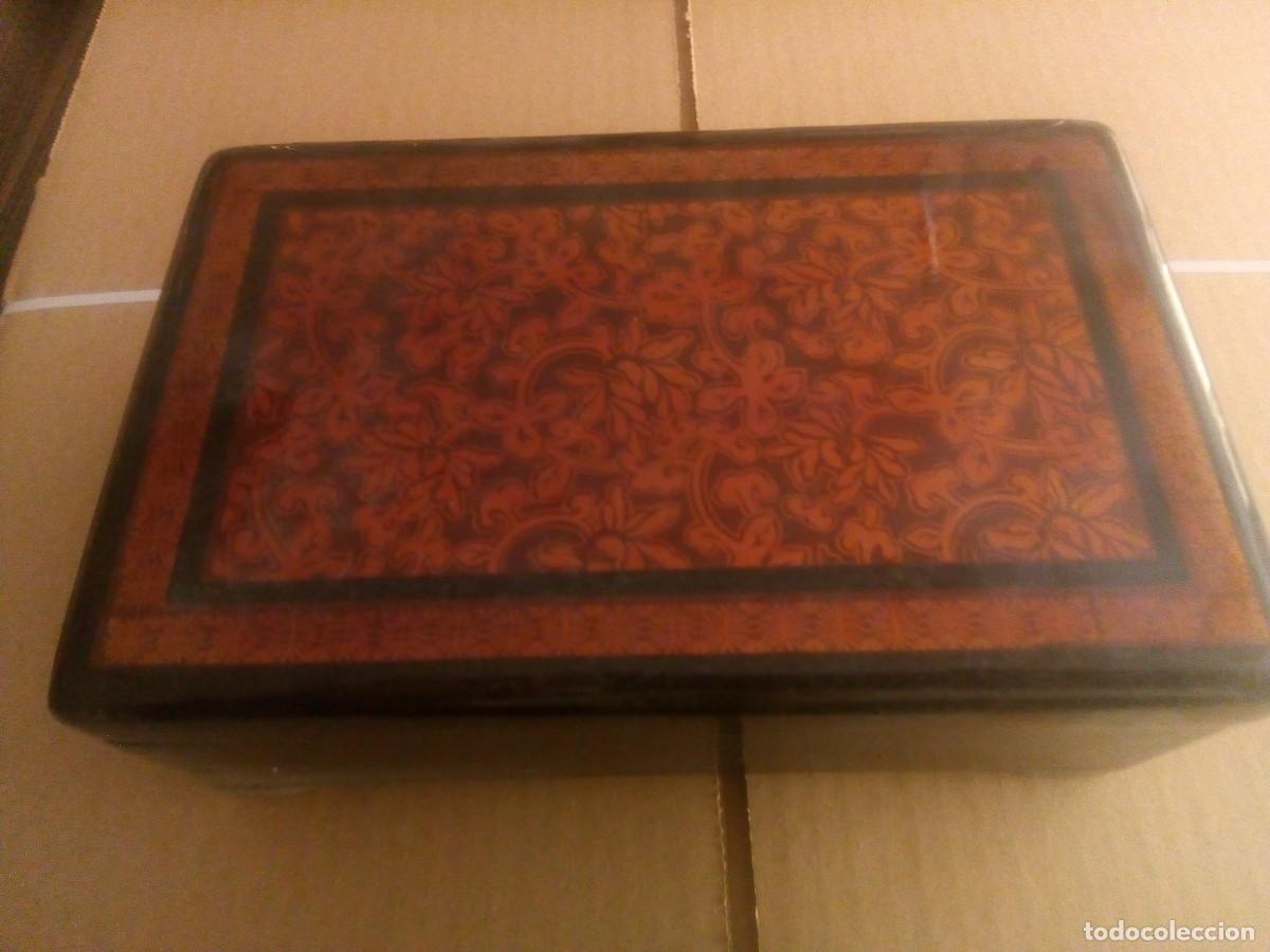 Antig&uuml;edades: CAJA JOYERO madera terciopelo - Foto 2