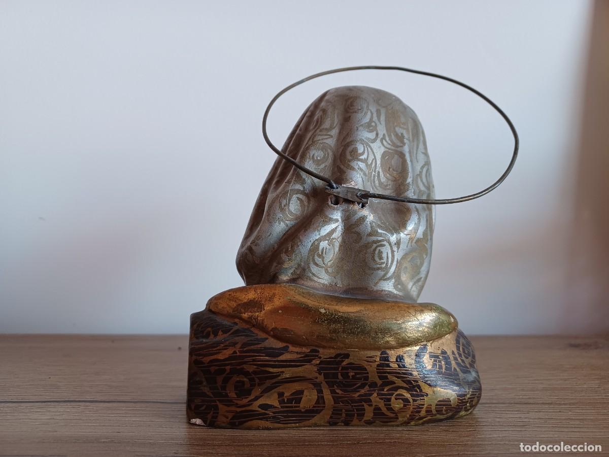 Antig&uuml;edades: Busto de yeso de la Virgen Maria. - Foto 4
