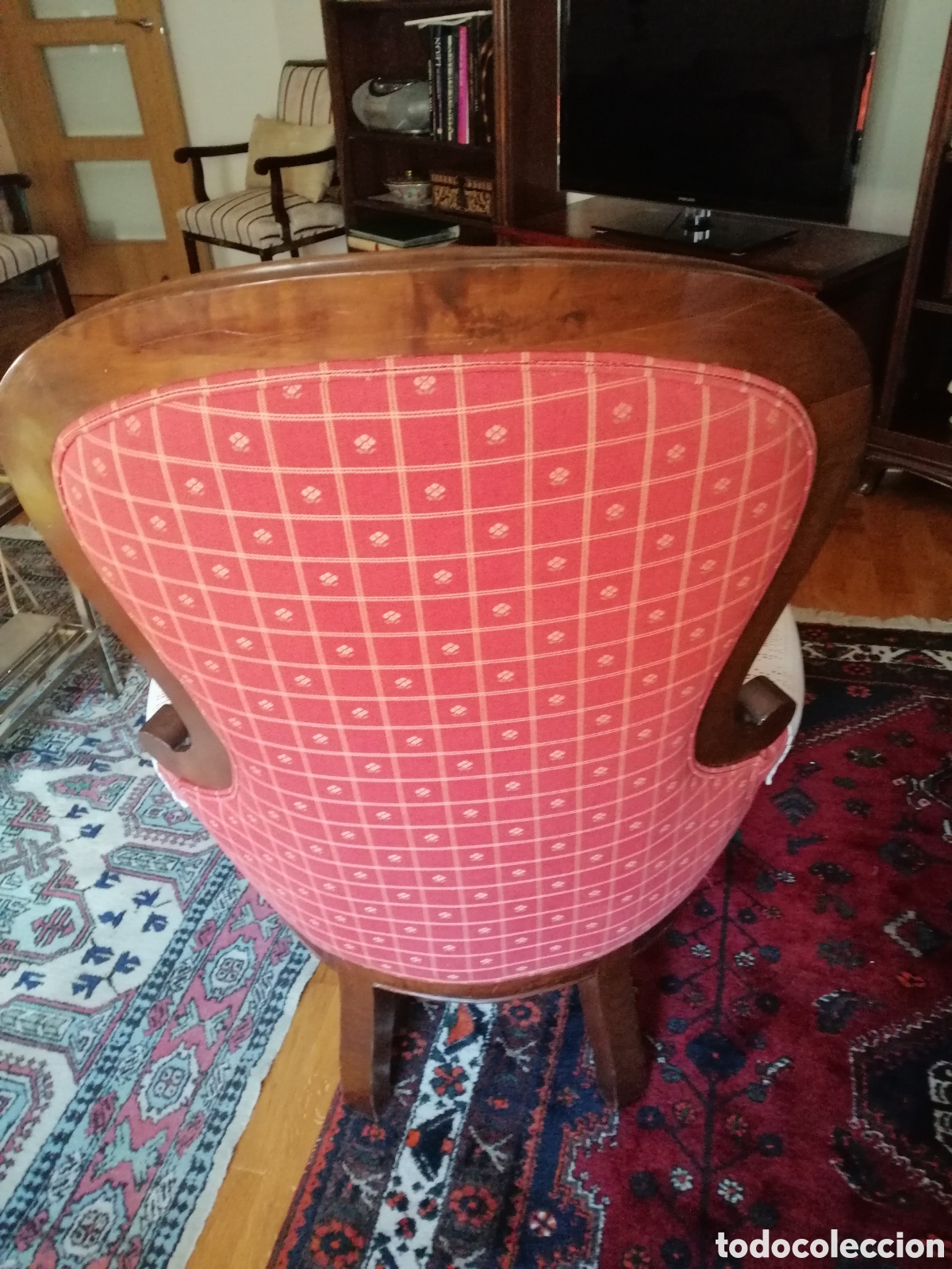 Antig&uuml;edades: Sill&oacute;n estilo Isabelino caoba - Foto 2