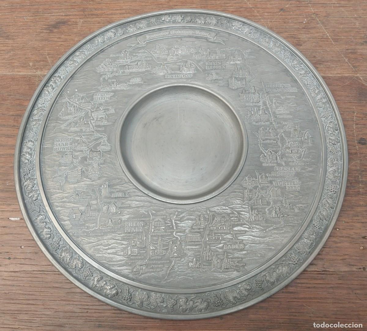 Antig&uuml;edades: PLATO DE ZINC, ALEM&Aacute;N - Foto 2