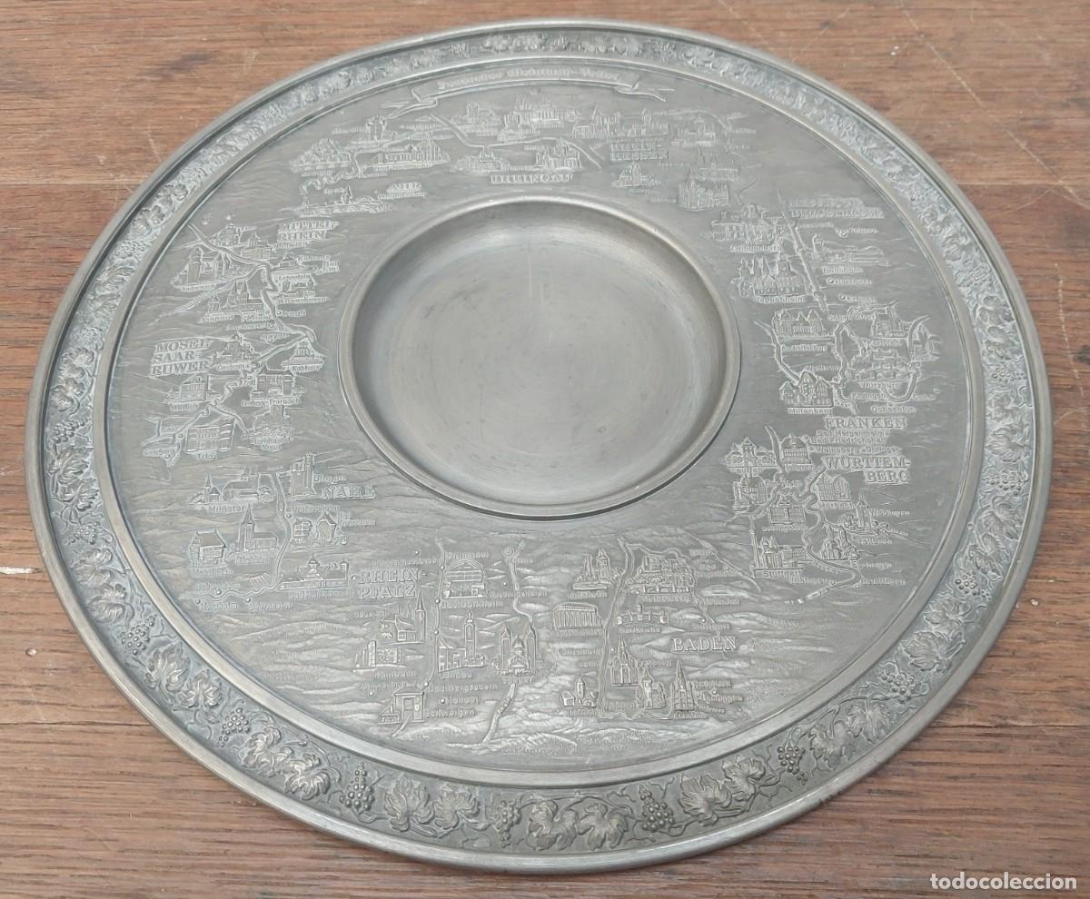 Antig&uuml;edades: PLATO DE ZINC, ALEM&Aacute;N - Foto 3
