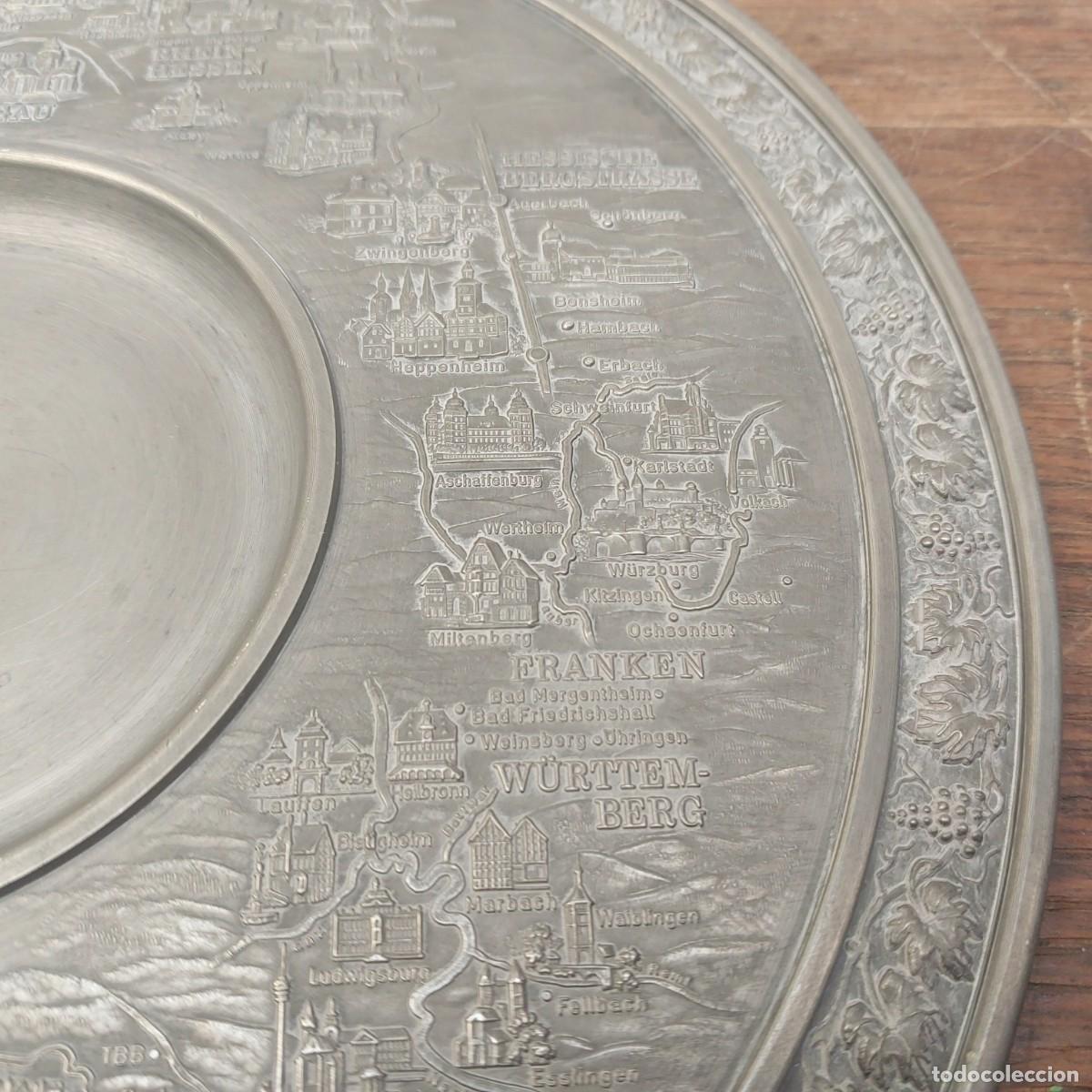 Antig&uuml;edades: PLATO DE ZINC, ALEM&Aacute;N - Foto 6