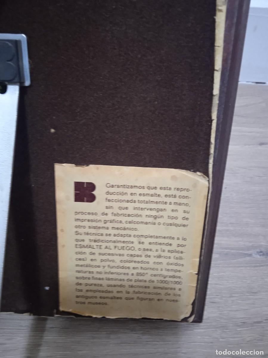 Antig&uuml;edades: Cuadro esmaltado y plata - Foto 3
