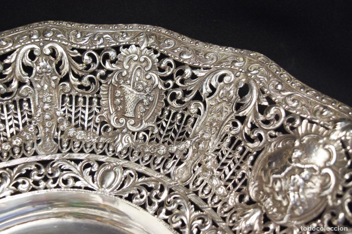 Antig&uuml;edades: Bandeja de gran tama&ntilde;o - Plata - Foto 6