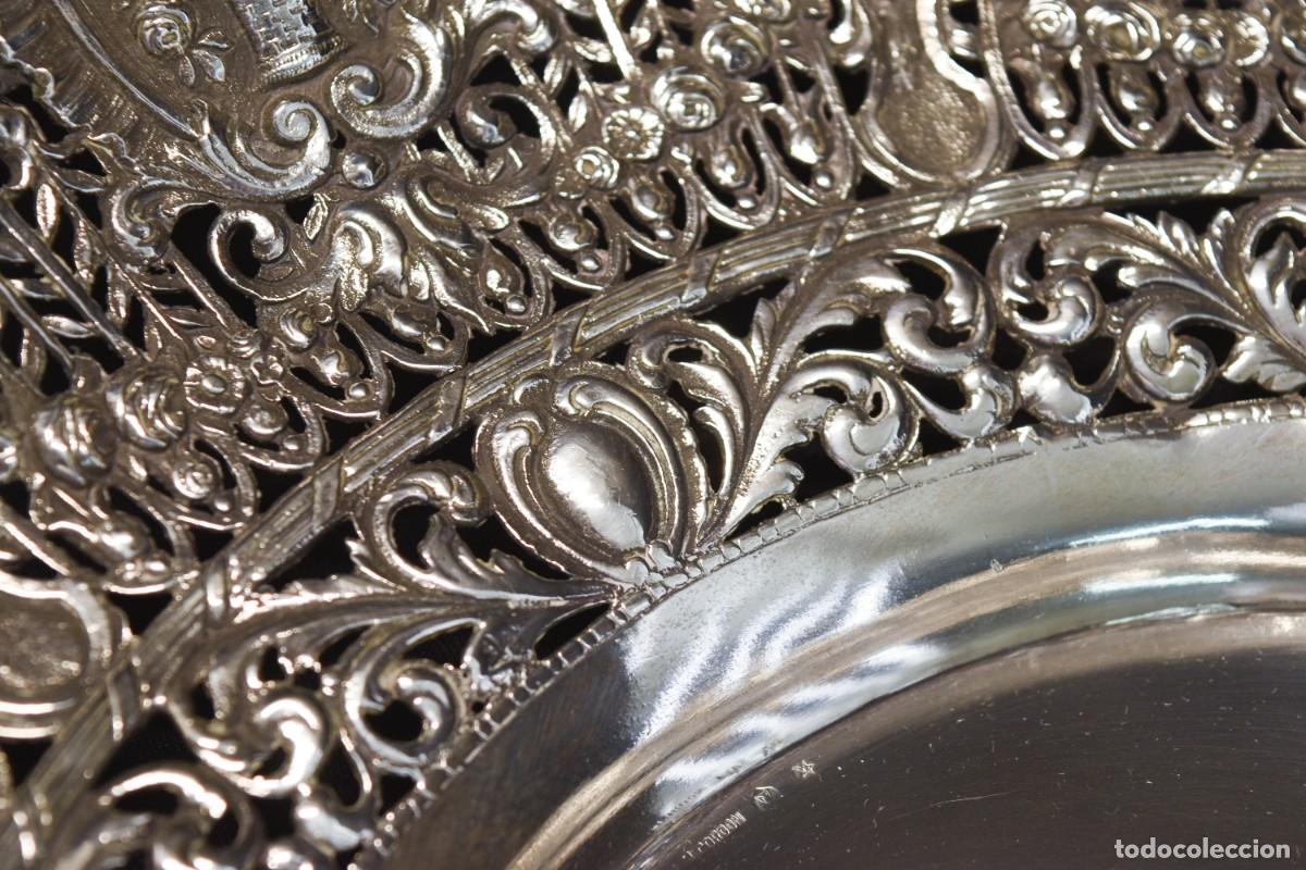 Antig&uuml;edades: Bandeja de gran tama&ntilde;o - Plata - Foto 9
