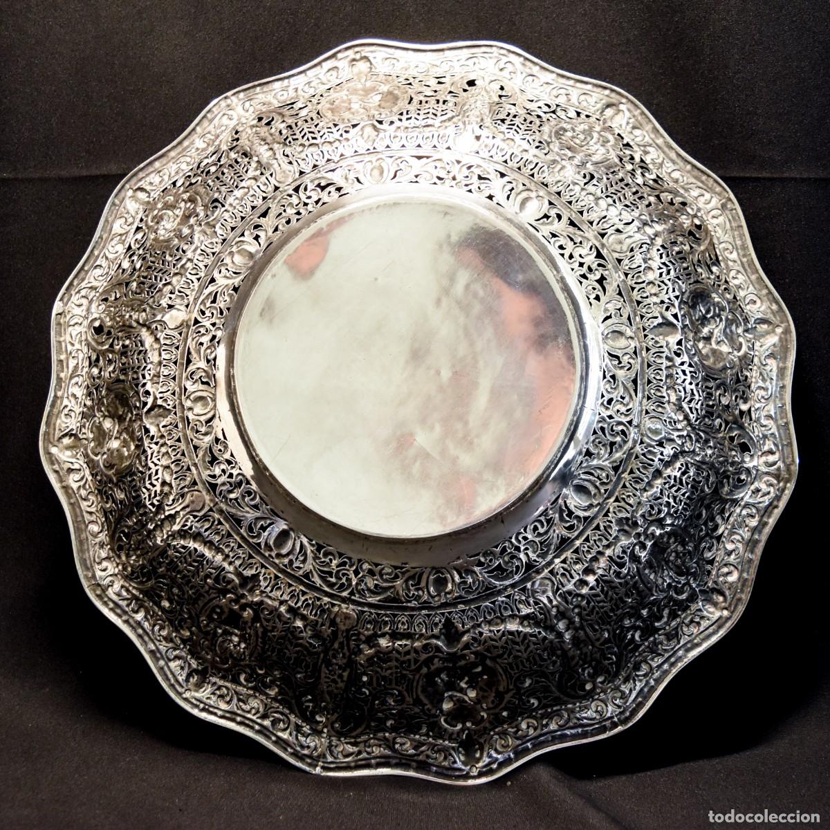 Antig&uuml;edades: Bandeja de gran tama&ntilde;o - Plata - Foto 13