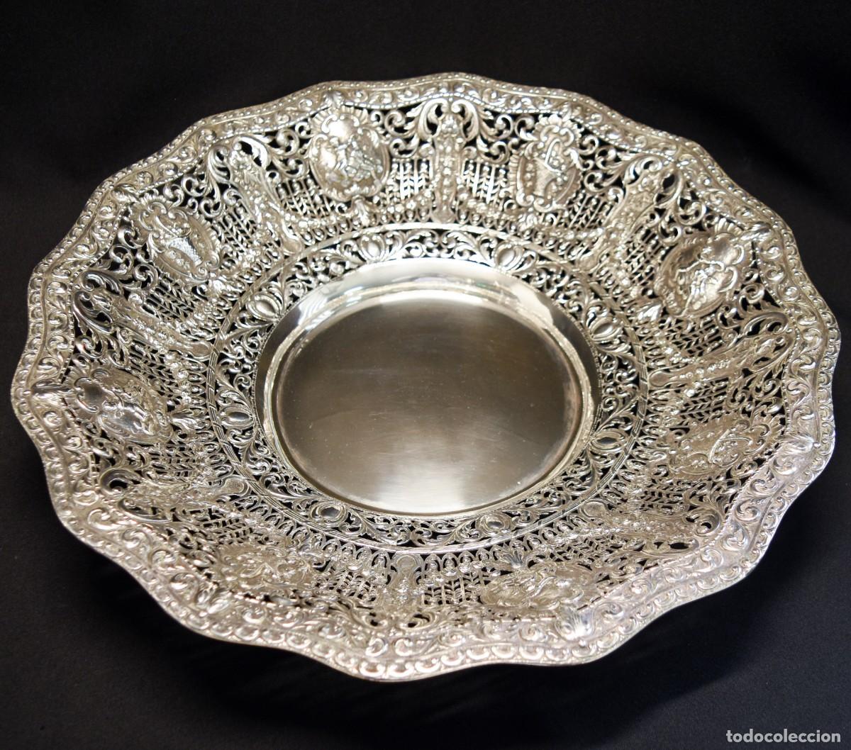 Antig&uuml;edades: Bandeja de gran tama&ntilde;o - Plata - Foto 14