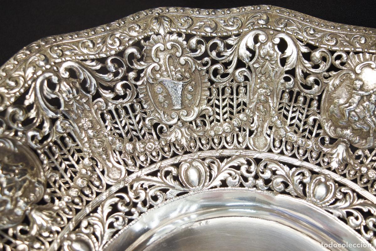 Antig&uuml;edades: Bandeja de gran tama&ntilde;o - Plata - Foto 16