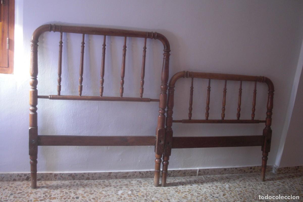 Antig&uuml;edades: Cama de madera individual - Foto 3