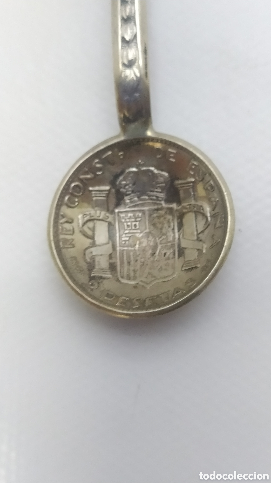 Antig&uuml;edades: Cucharilla plata colecci&oacute;n moneda - Foto 2