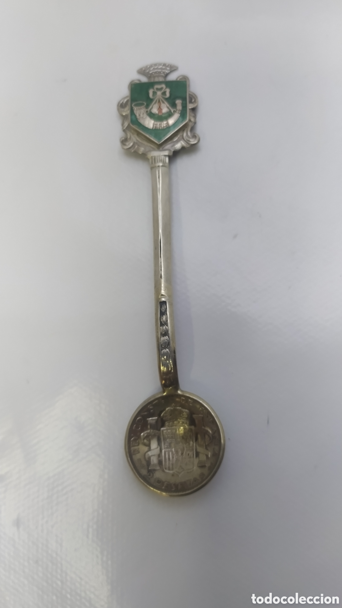 Antig&uuml;edades: Cucharilla plata colecci&oacute;n moneda - Foto 1