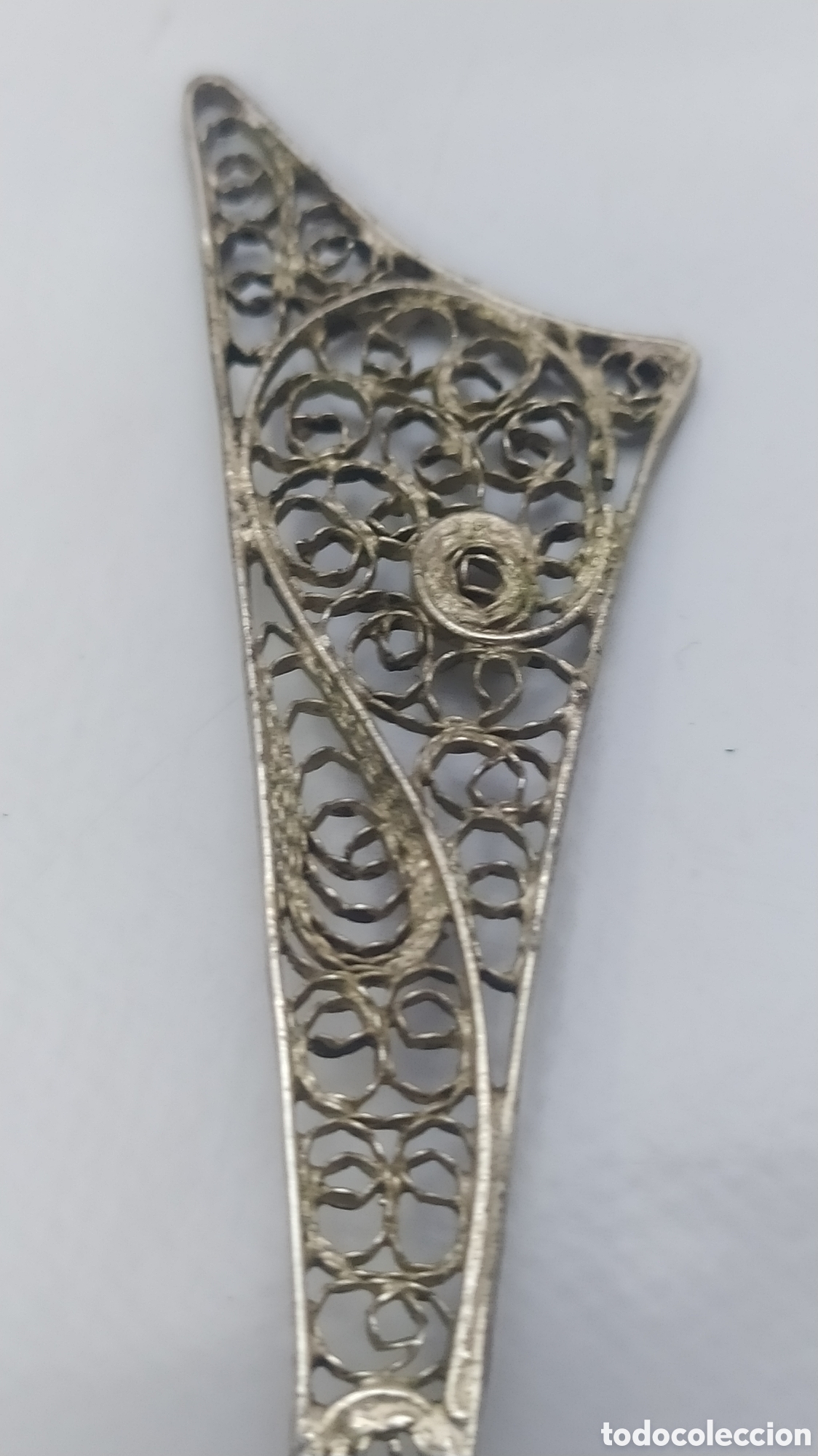 Antig&uuml;edades: Cucharilla plata filigrana - Foto 2