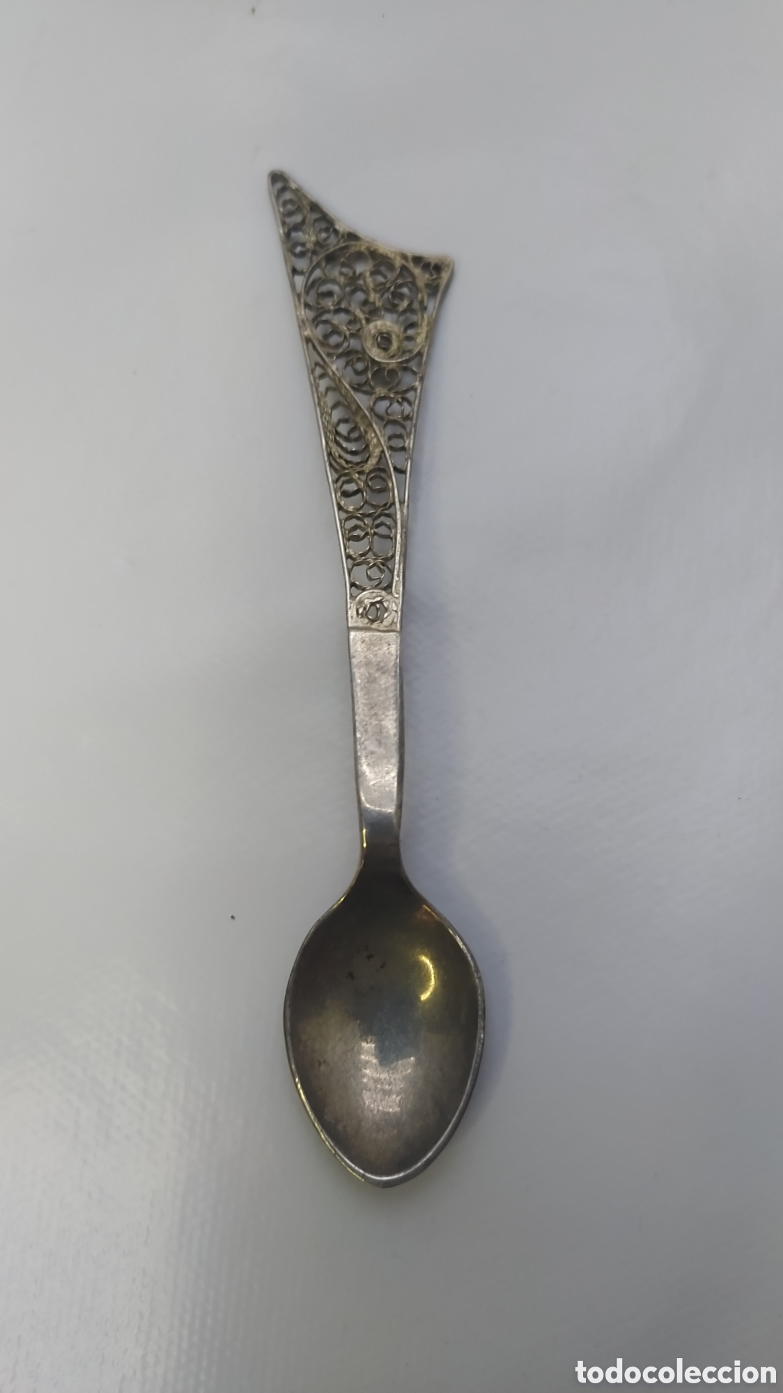 Antig&uuml;edades: Cucharilla plata filigrana - Foto 1
