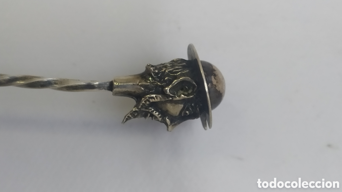 Antig&uuml;edades: Cucharilla plata Don Quijote. - Foto 2