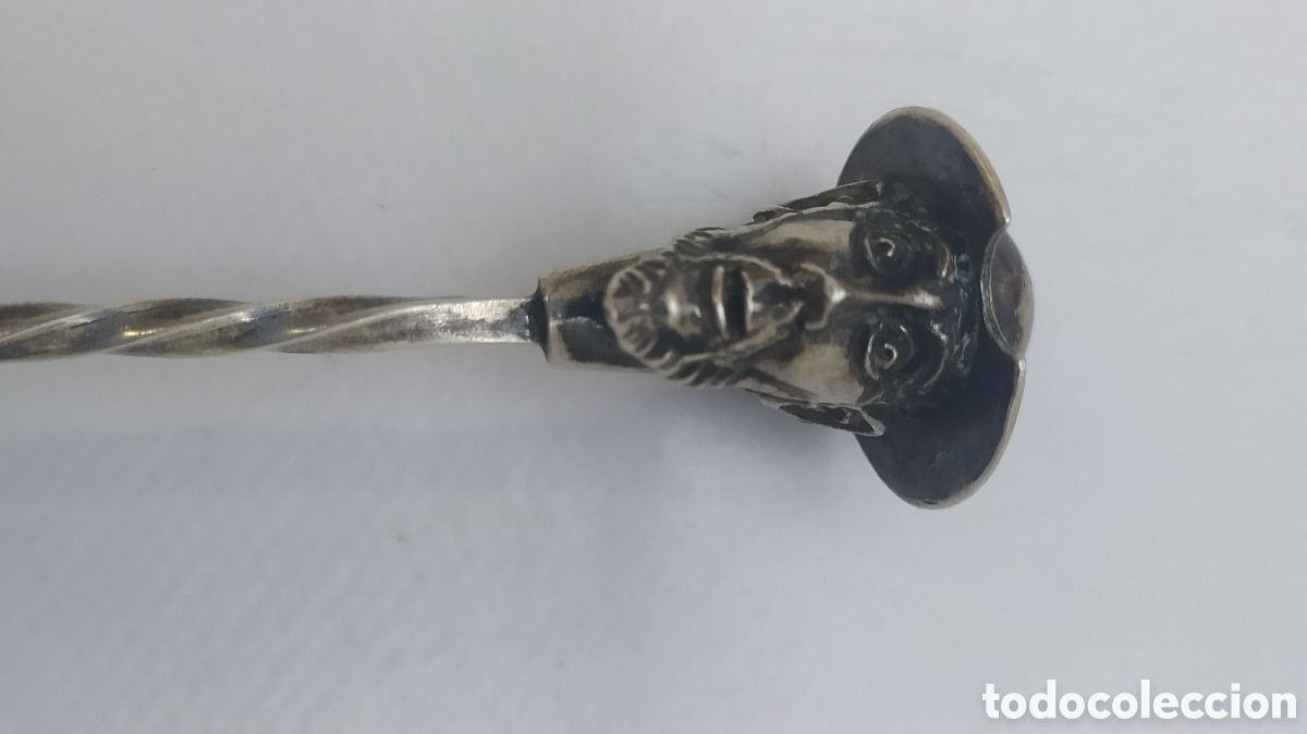 Antig&uuml;edades: Cucharilla plata Don Quijote. - Foto 3
