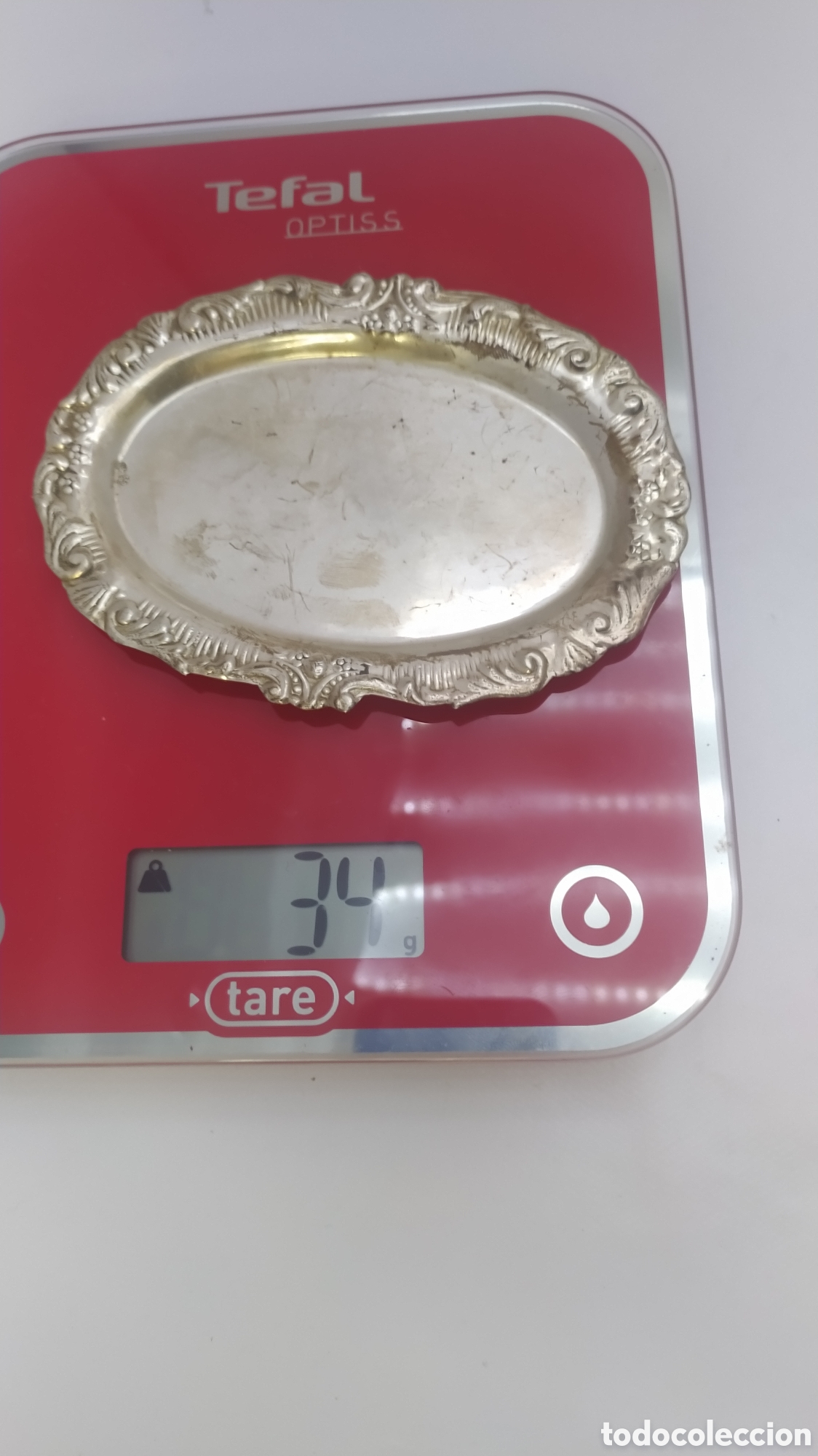Antig&uuml;edades: Bandeja plata ovalada repujada - Foto 10