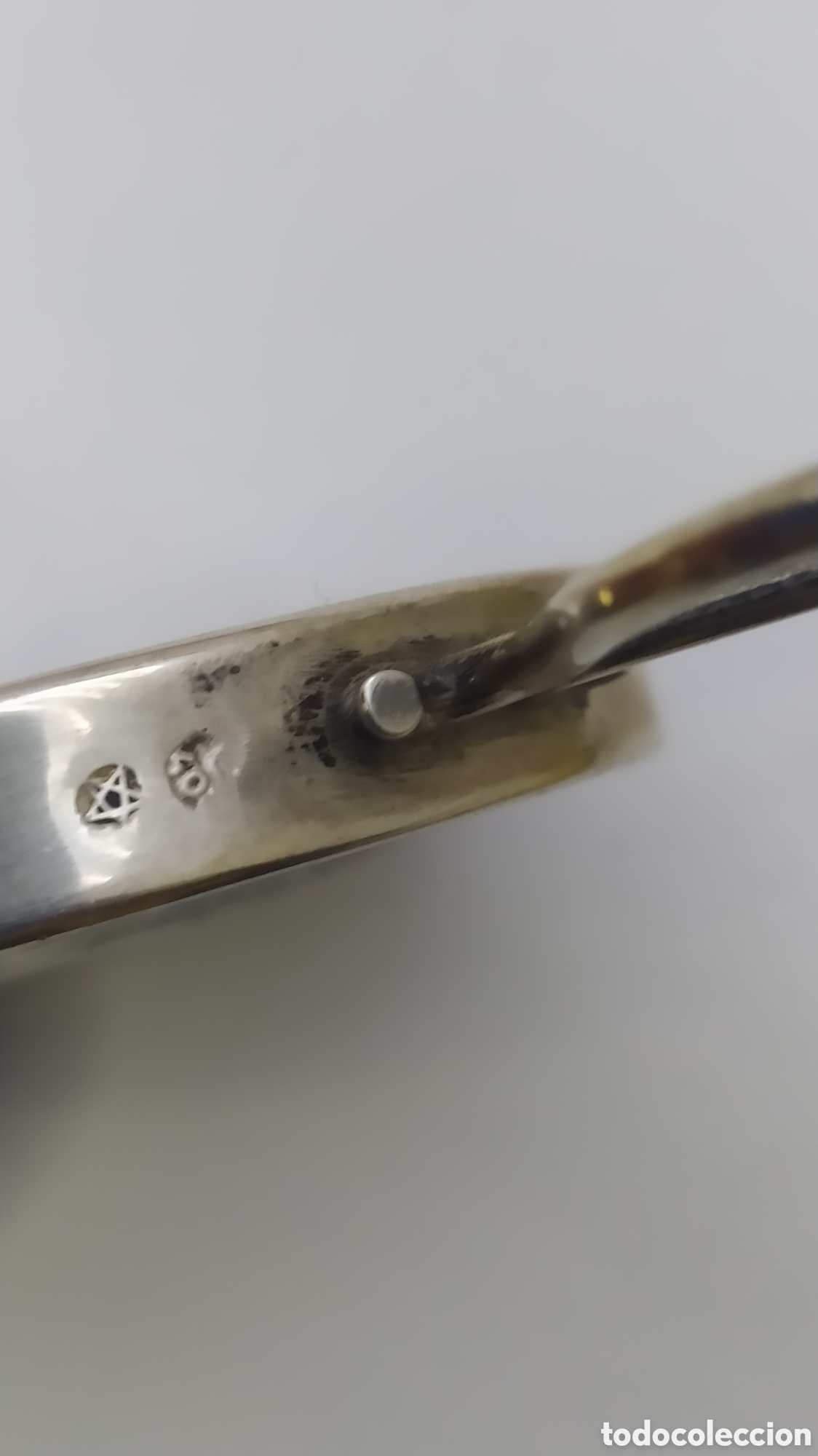 Antig&uuml;edades: Espejo de colgante plata y esmalte. - Foto 4