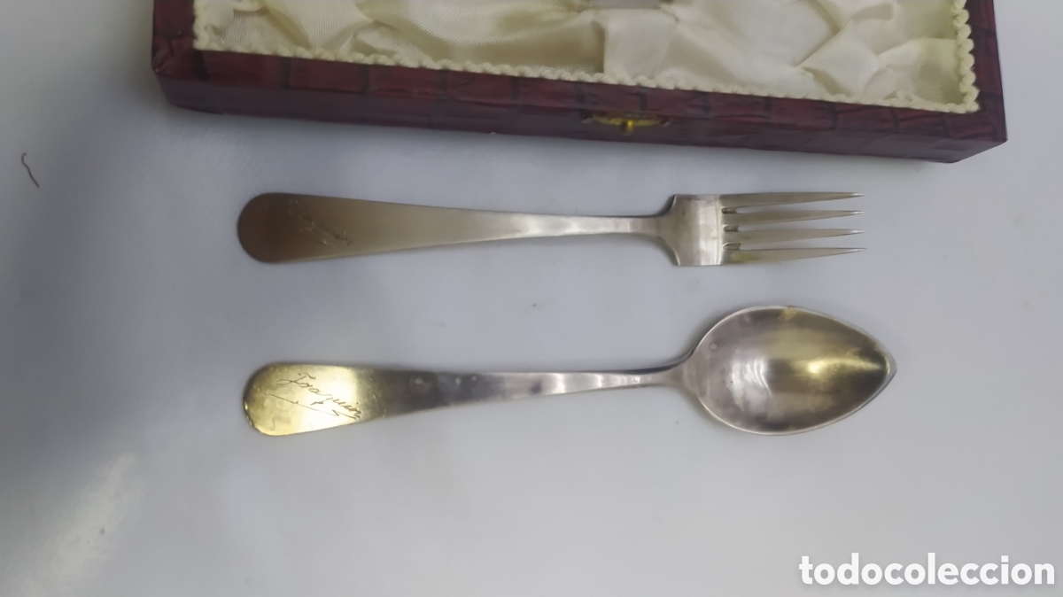 Antig&uuml;edades: Juego de cubiertos antiguo plata - Foto 2