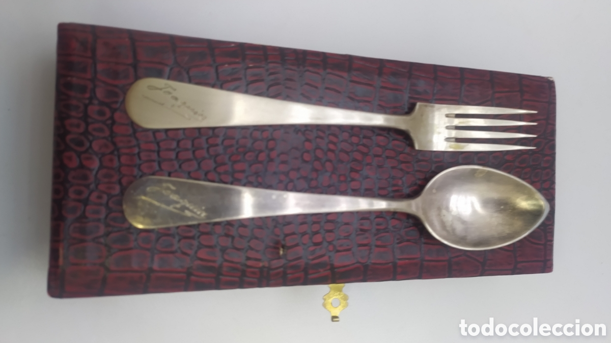 Antig&uuml;edades: Juego de cubiertos antiguo plata - Foto 3