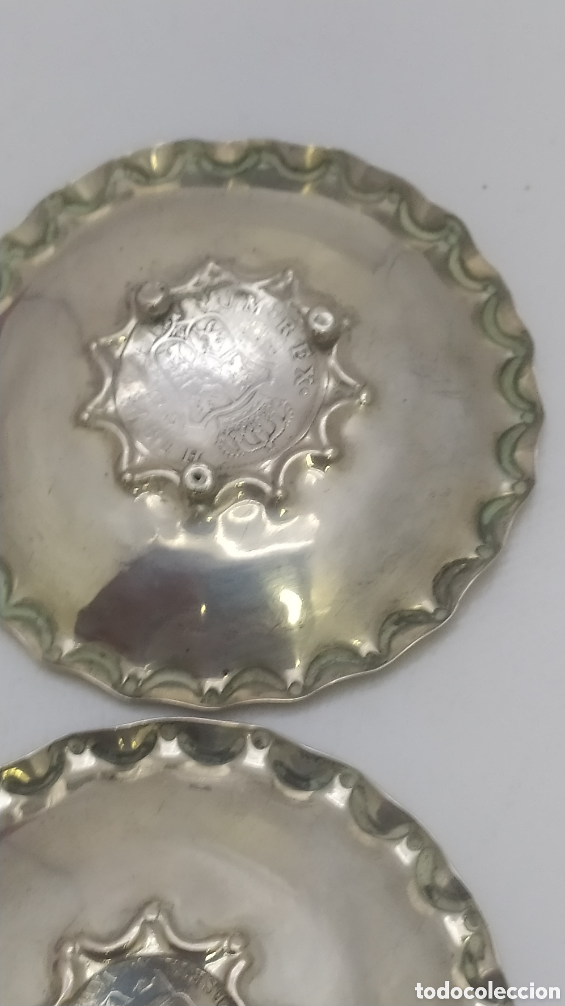 Antig&uuml;edades: bandejas plata con monedas - Foto 5