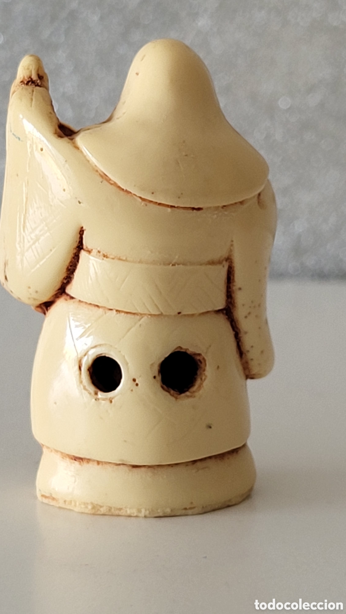 Antig&uuml;edades: NETSUKE BOTON DE KIMONO JAPONES - Foto 2