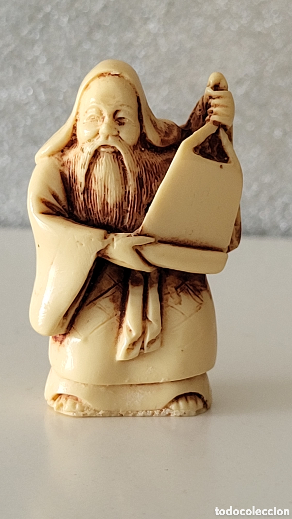 Antig&uuml;edades: NETSUKE BOTON DE KIMONO JAPONES - Foto 3