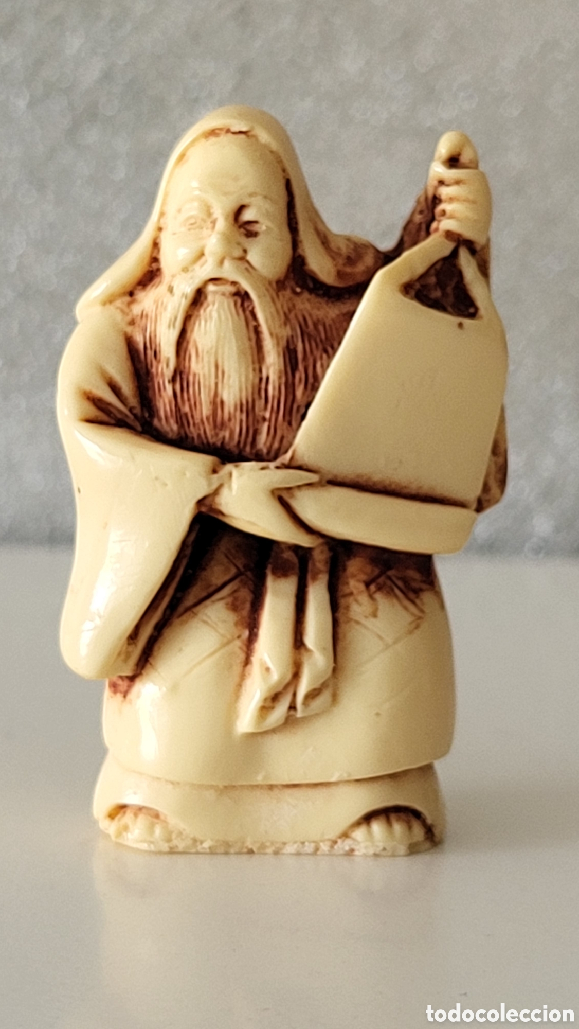 Antig&uuml;edades: NETSUKE BOTON DE KIMONO JAPONES - Foto 1