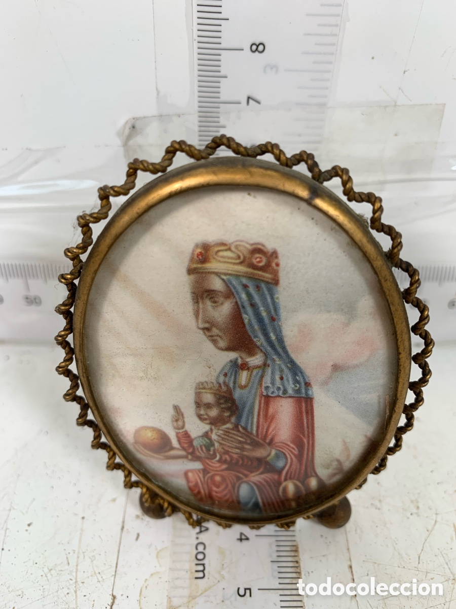 Antig&uuml;edades: 01_ marco con la Virgen de Montserrat - Foto 2