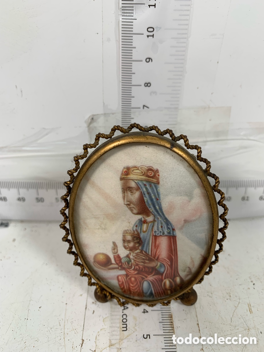 Antig&uuml;edades: 01_ marco con la Virgen de Montserrat - Foto 1