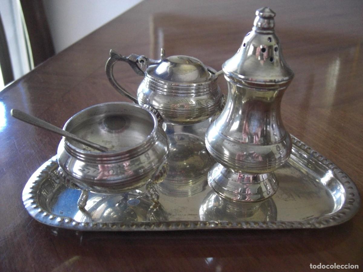 Antig&uuml;edades: ESPECIEROS EN METAL PLATEADO - Foto 1
