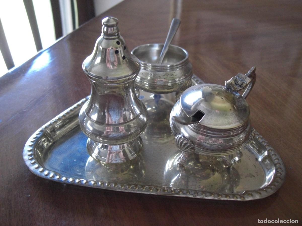 Antig&uuml;edades: ESPECIEROS EN METAL PLATEADO - Foto 2