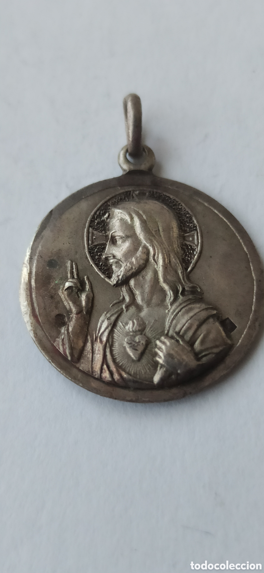 Antig&uuml;edades: Colgante Religioso de plata de ley - Foto 1