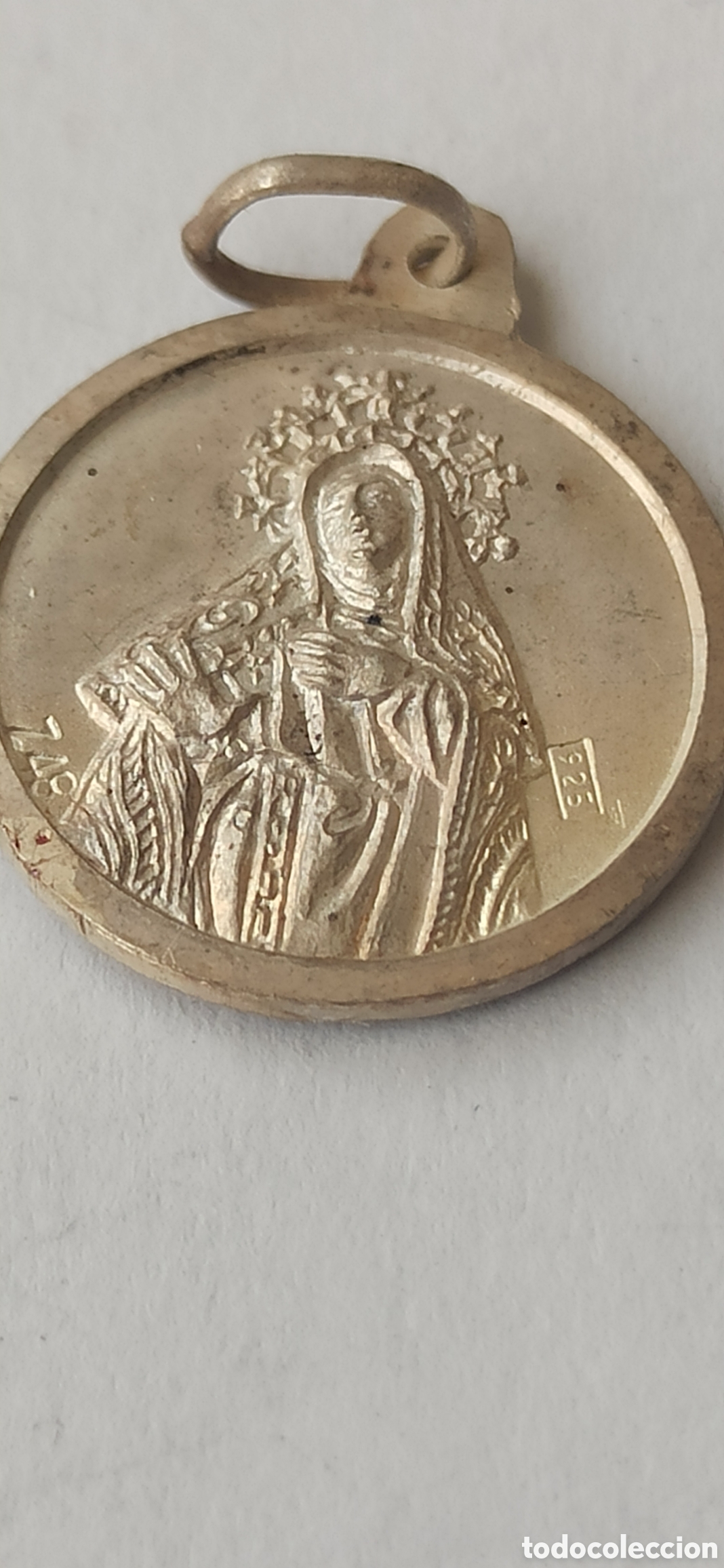 Antig&uuml;edades: Colgante Religioso plata de ley - Foto 1