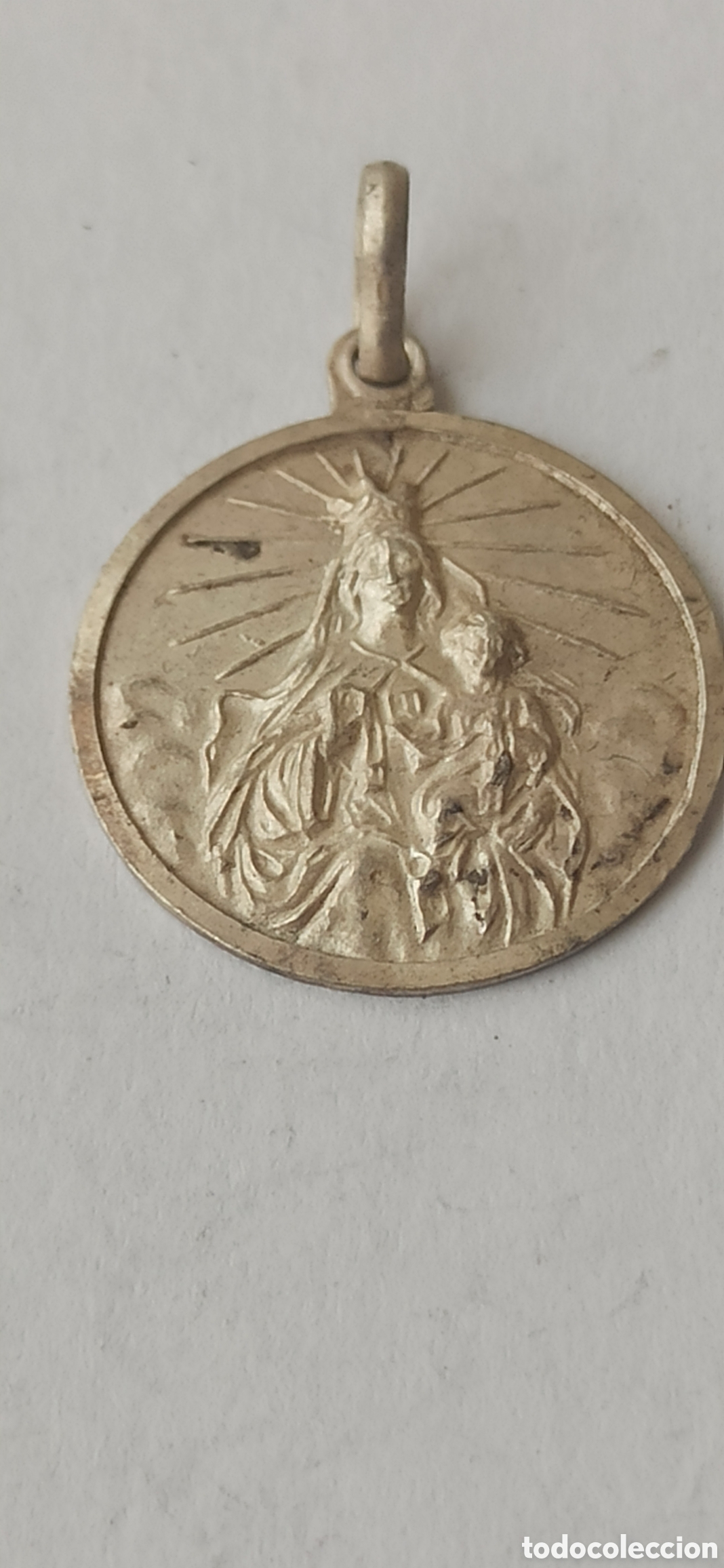 Antig&uuml;edades: Colgante Religioso plata de ley - Foto 2