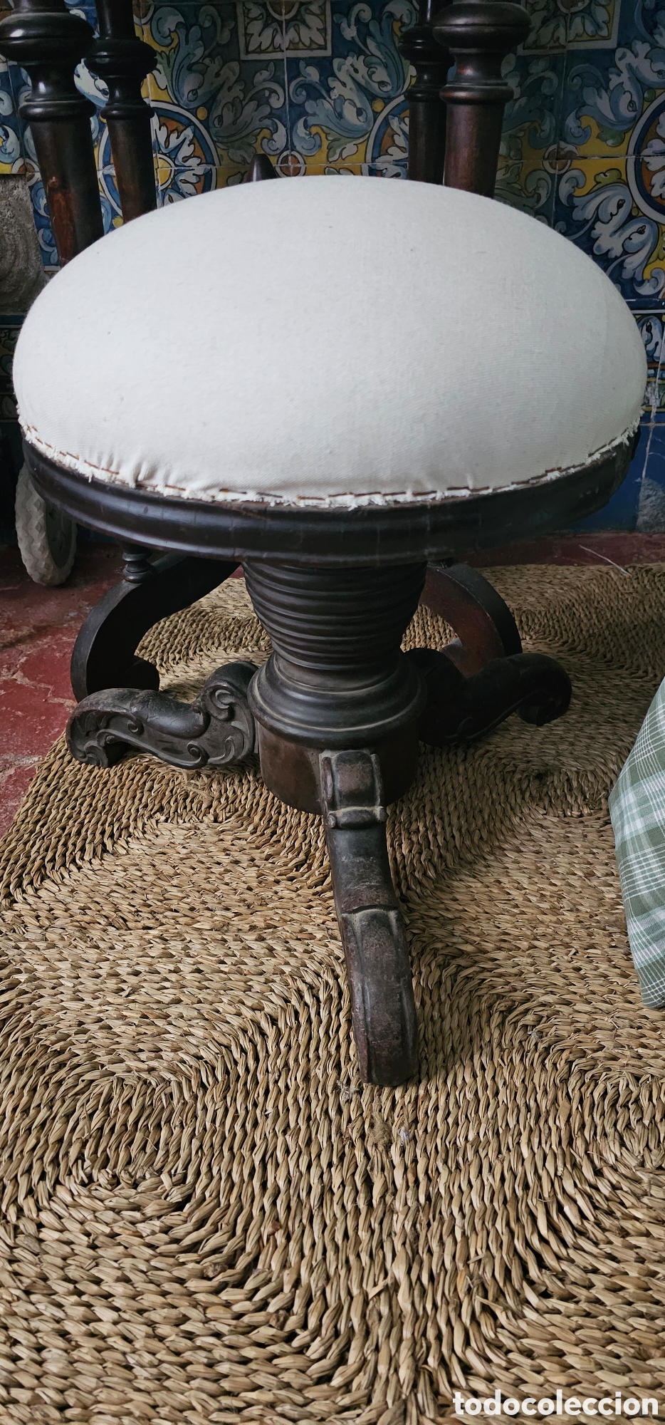 Antig&uuml;edades: TABURETE DE PIANO S XVIII - Foto 1