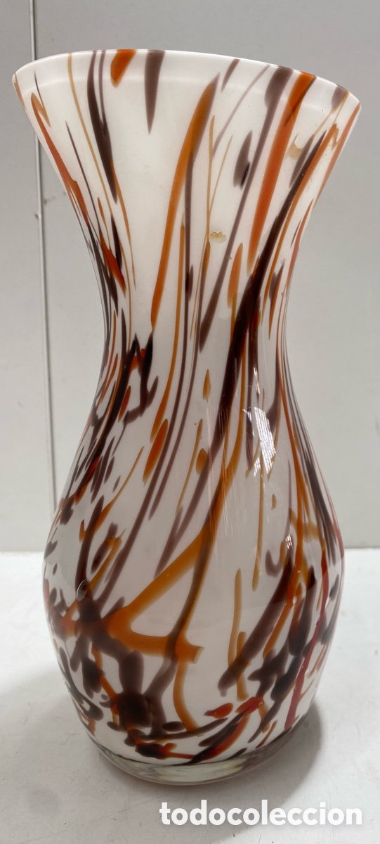 Antig&uuml;edades: JARR&Oacute;N O FLORERO DE CRISTAL DE MURANO - Foto 2