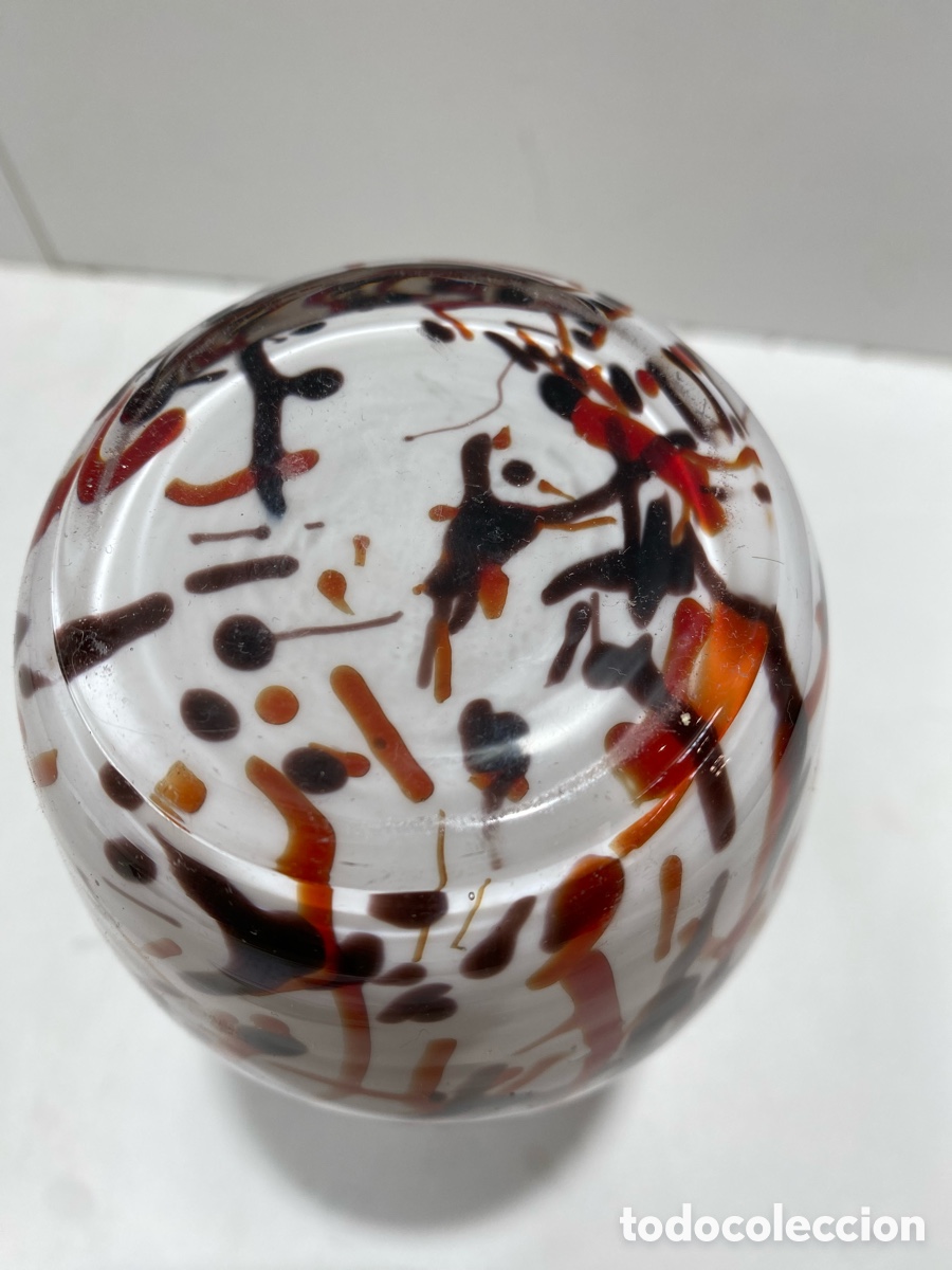 Antig&uuml;edades: JARR&Oacute;N O FLORERO DE CRISTAL DE MURANO - Foto 4