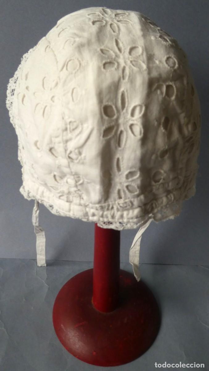 Antig&uuml;edades: ANTIGUO GORRO DE ENCAJE PPIO.S.XX - Foto 2