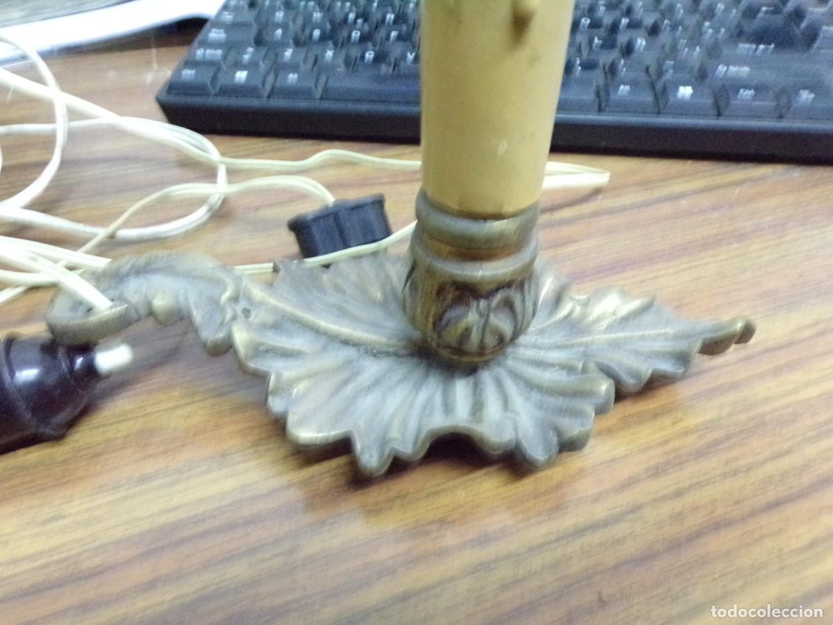 Antig&uuml;edades: ESTAMOS LIQUIDANDO. lampara hoja bronce - Foto 2
