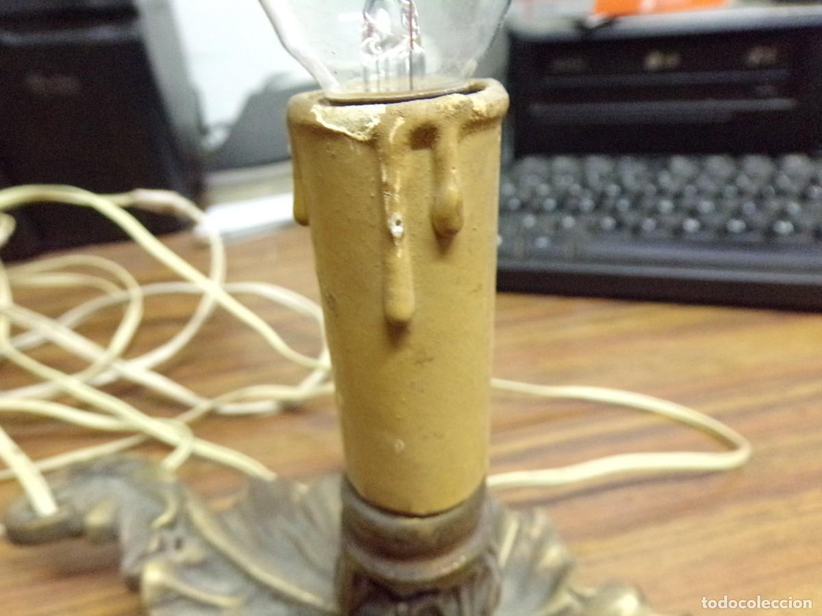 Antig&uuml;edades: ESTAMOS LIQUIDANDO. lampara hoja bronce - Foto 7
