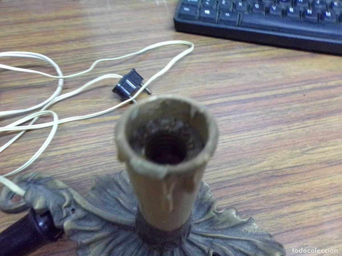 Antig&uuml;edades: ESTAMOS LIQUIDANDO. lampara hoja bronce - Foto 9