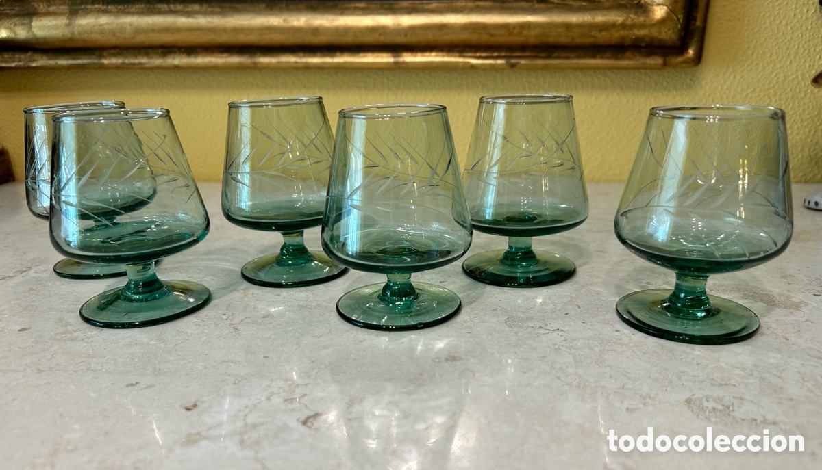Antig&uuml;edades: 6 COPAS DE CO&Ntilde;AC/BRANDY VINTAGE - Foto 2