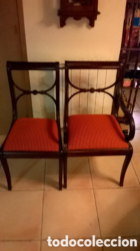 Antig&uuml;edades: 4 sillas y dos sillones - Foto 1