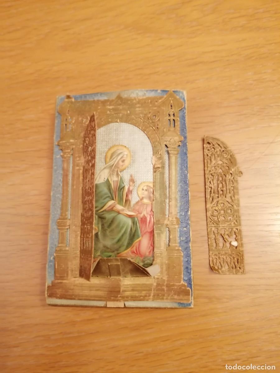 Antig&uuml;edades: Caja troquelada de cart&oacute;n con de seda rosa - Foto 3