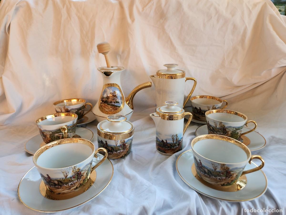 Antig&uuml;edades: Juego de chocolate y desayuno de limoges - Foto 1